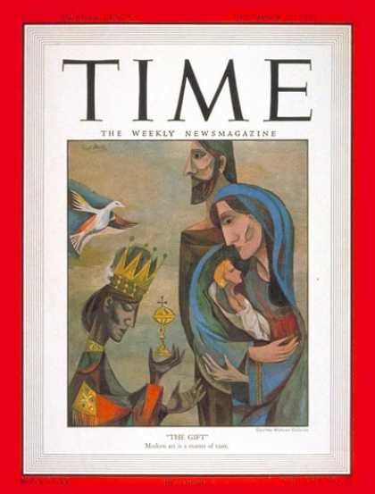 Time - F. Meyer's 'The Gift' - Dec. 25, 1950 - Mary - Jesus - Painters - Art