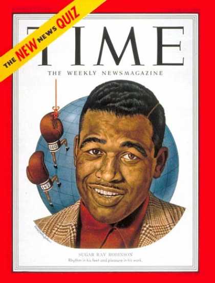 Time - Sugar Ray Robinson - June 25, 1951 - Boxing - Most Popular - Sports