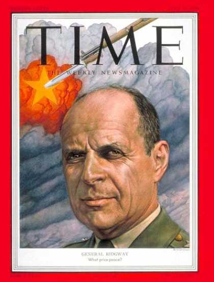 Time - Matthew B. Ridgway - July 16, 1951 - M. B. Ridgway - Army - Military