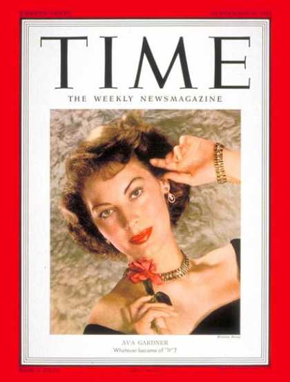 Time - Ava Gardner - Sep. 3, 1951 - Actresses - Most Popular - Movies