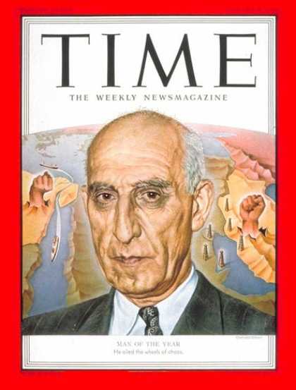 Time - Mohammed Mossadeg, Man of the Year - Jan. 7, 1952 - Mohammed Mossadeq - Person o