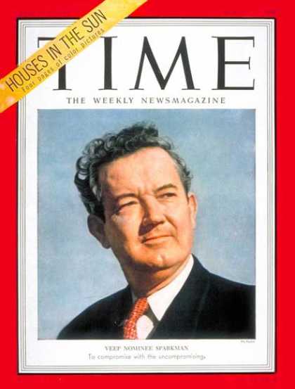 Time - John J. Sparkman - Aug. 11, 1952 - Congress - Senators - Alabama - Politics