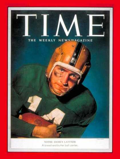 Time - John Lattner - Nov. 9, 1953 - Football - Notre Dame - Sports