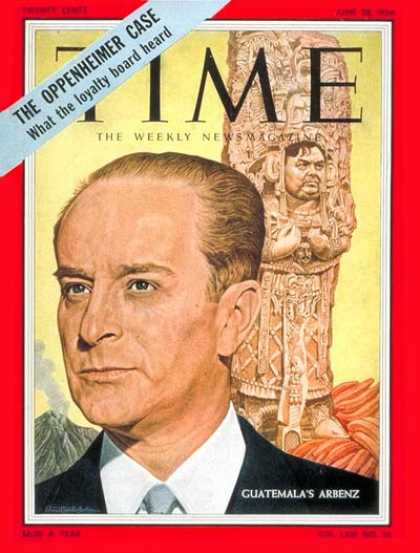 Time - Jacobo Arbenz - June 28, 1954 - Guatemala - Latin America