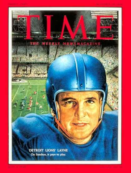 Time - Bobby Layne - Nov. 29, 1954 - Football - Detroit - Sports