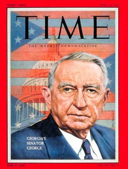 Time - Sen. Walter George - Apr. 25, 1955 - Walter George - Congress - Senators - Polit