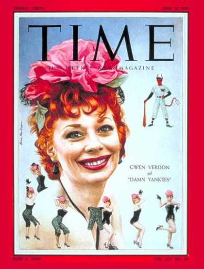 Time - Gwen Verdon - June 13, 1955 - Theater - Actresses