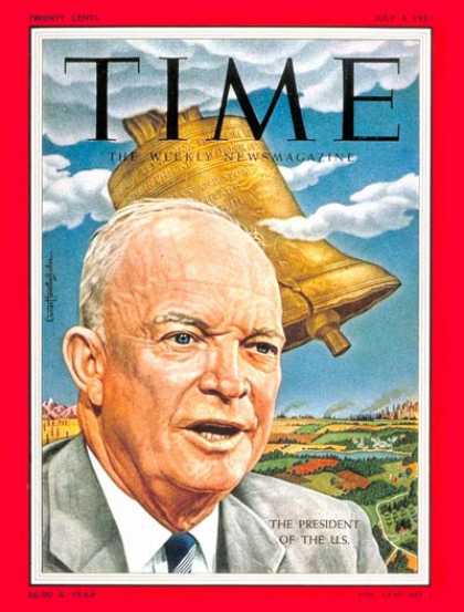 Time - Dwight D. Eisenhower - July 4, 1955 - Dwight Eisenhower - U.S. Presidents - Poli