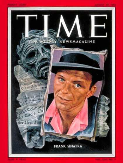 Time - Frank Sinatra - Aug. 29, 1955 - Singers - Actors - Most Popular - Music