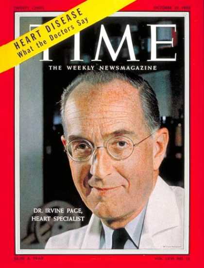 Time - Dr. Irvine H. Page - Oct. 31, 1955 - Chemistry - Medical Research - Health & Med