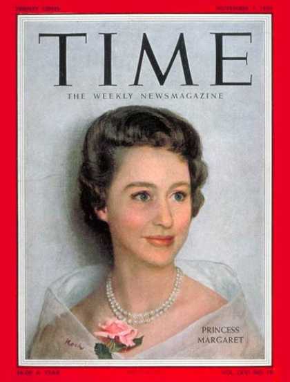 Time - Princess Margaret - Nov. 7, 1955 - Great Britain - Royalty