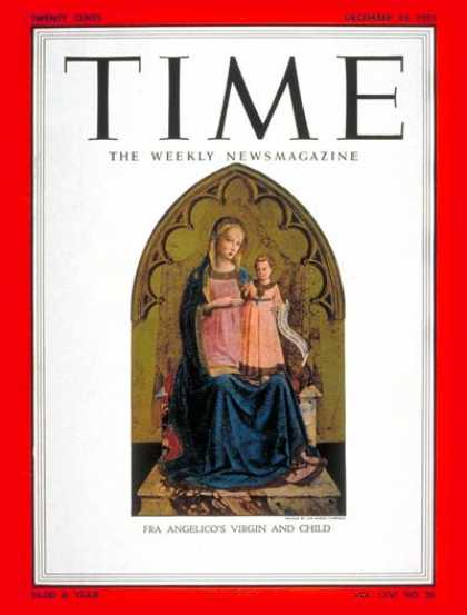 Time - Virgin and Child - Dec. 26, 1955 - Mary - Jesus - Religion - Art - Women - Child