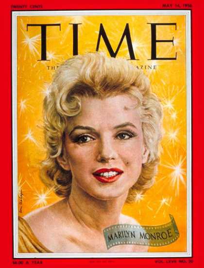 Time - Marilyn Monroe - May 14, 1956 - Actresses - Most Popular - Movies