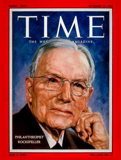 Time - John Rockefeller Jr. - Sep. 24, 1956 - Philanthropy - Business