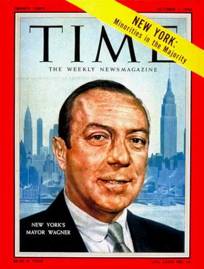 Time - Robert Wagner - Oct. 1, 1956 - Governors - New York - Politics