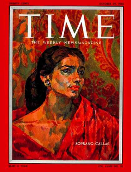 Time - Maria Callas - Oct. 29, 1956 - Opera - Singers - Music