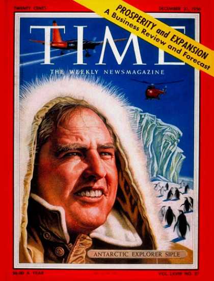 Time - Paul A. Siple - Dec. 31, 1956 - Antarctica - Exploration