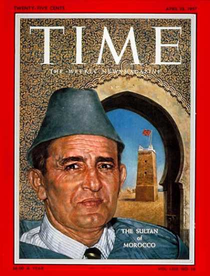 Time - Sultan Mohammed V - Apr. 22, 1957 - Morocco