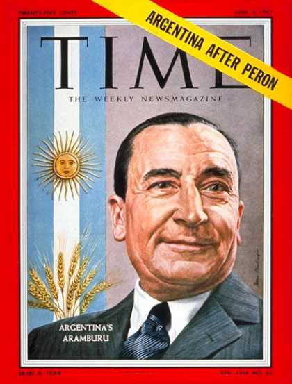 Time - Pedro Aramburu - June 3, 1957 - Argentina - Latin America