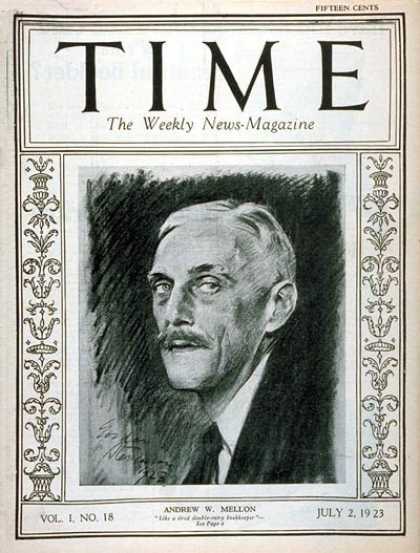 Time - Andrew W. Mellon - July 2, 1923 - Philanthropy - Business
