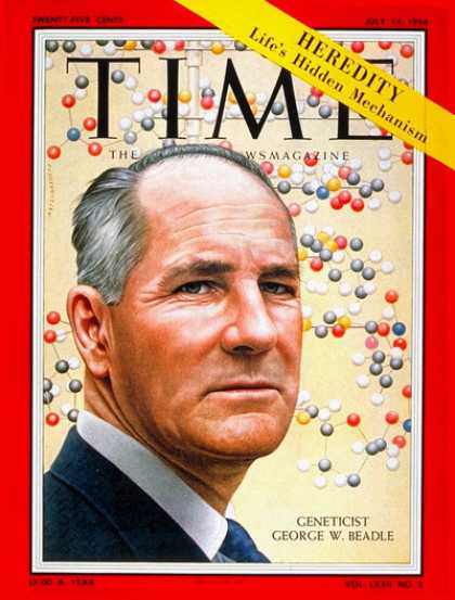 Time - George Beadie - July 14, 1958 - Nobel Prize - Health & Medicine