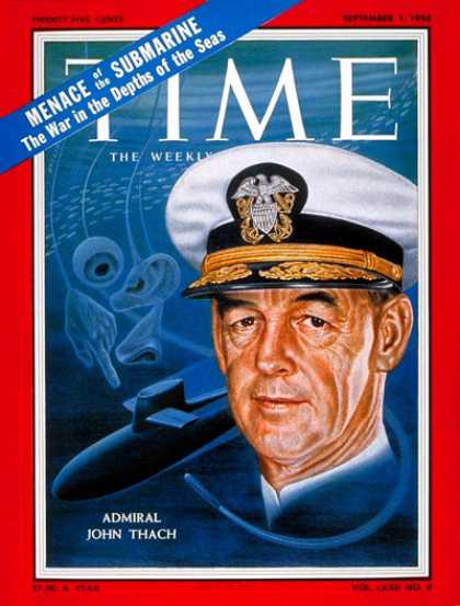 Time - Rear Adm. John Thach - Sep. 1, 1958 - Submarines - Military
