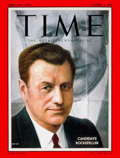 Time - Nelson Rockefeller - Oct. 6, 1958 - Governors - New York - Politics
