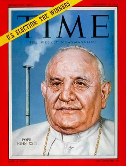 Time - Pope John Paul XXIII - Nov. 10, 1958 - Religion - Christianity - Popes - Catholi