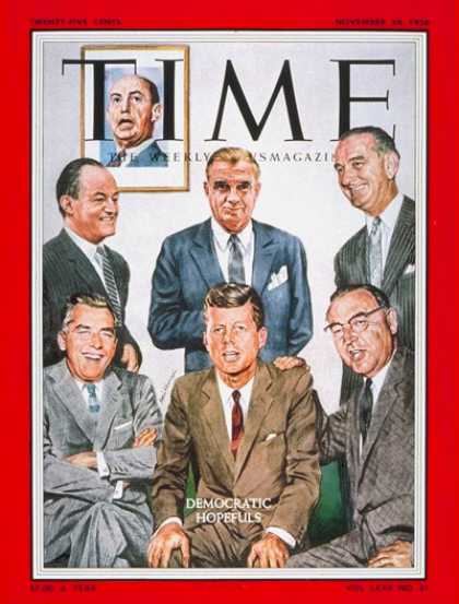 Time - Democratic Hopefuls - Nov. 24, 1958 - John F. Kennedy - Hubert Humphrey - Lyndon