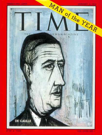 Time - Charles DeGaulle, Man of the Year - Jan. 5, 1959 - Charles DeGaulle - Person of