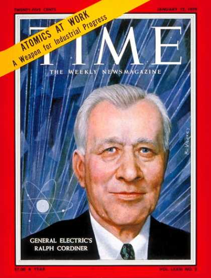 Time - Ralph J. Cordiner - Jan. 12, 1959 - General Electric - Business - Science & Tech