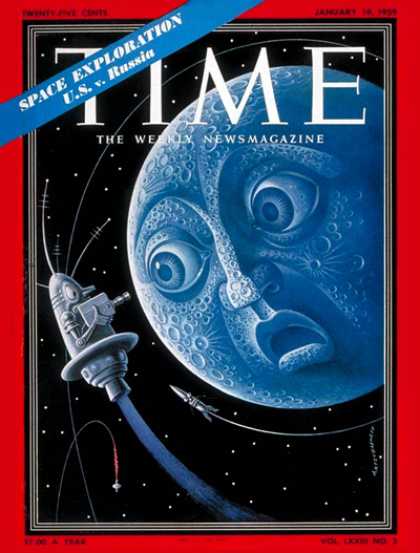 Time - Space Exploration - Jan. 19, 1959 - NASA - Satellites - Moon