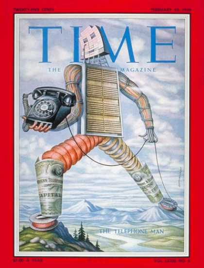 Time - The Telephone Man - Feb. 23, 1959 - Telecommunications - Business