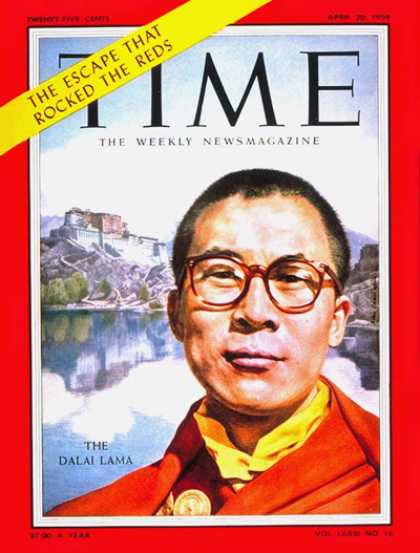 Time - The Dalai Lama - Apr. 20, 1959 - Religion - Buddhism - Tibet - Most Popular
