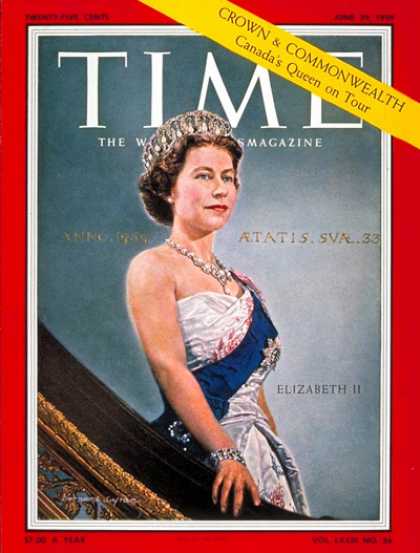 Time - Queen Elizabeth II - June 29, 1959 - Royalty - Great Britain