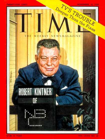 Time - Robert Kintner - Nov. 16, 1959 - Television - Broadcasting - NBC