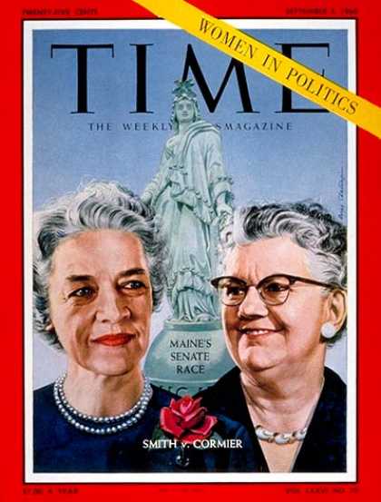 Time - Margaret Chase Smith, Lucia M. Cormier - Sep. 5, 1960 - Congress - Women - Maine
