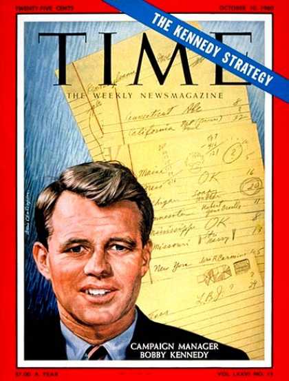 Time - Robert F. Kennedy - Oct. 10, 1960 - Robert Kennedy - Presidential Elections - De