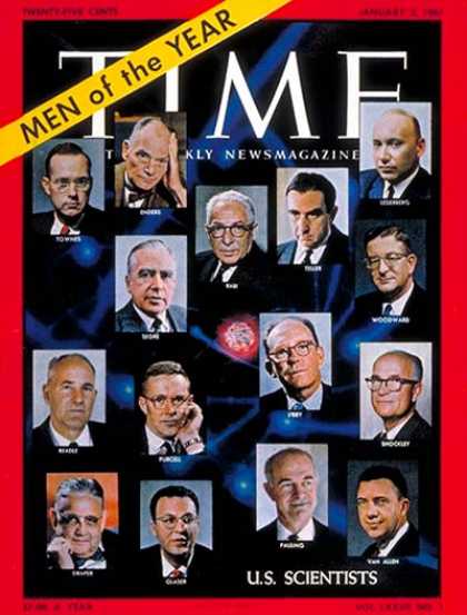 Time - U.S. Scientists Men of the Year - Jan. 2, 1961 - Person of the Year - Health & M