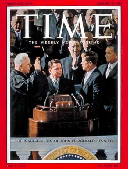 Time - Kennedy Inauguration - Jan. 27, 1961 - John F. Kennedy - U.S. Presidents - Kenne