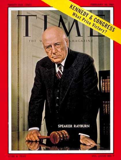 Time - Samuel T. Rayburn - Feb. 10, 1961 - Congress - Texas - Politics