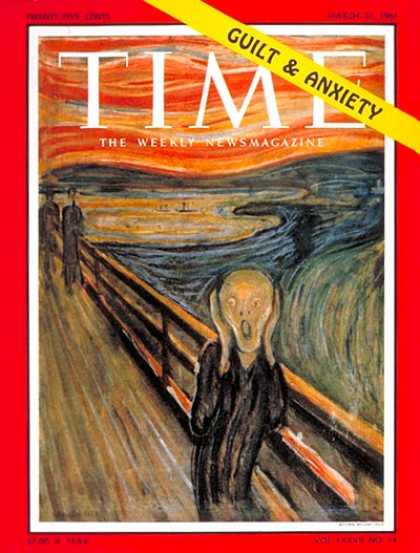 time magazine covers 1989. Time - Guilt and Anxiety - Mar