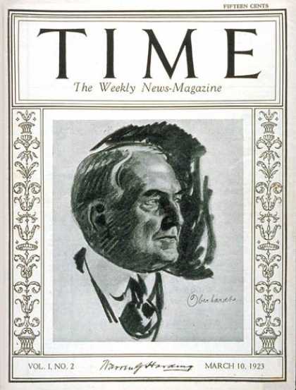 Time - Warren G. Harding - Mar. 10, 1923 - U.S. Presidents - Politics