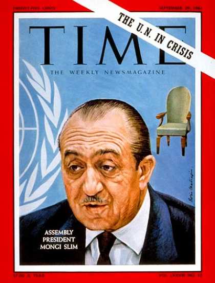 Time - Mongi Slim - Sep. 29, 1961 - United Nations - Diplomacy