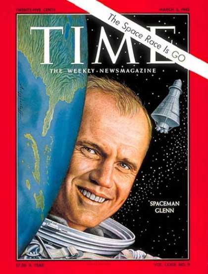 Time - John Glenn - Mar. 2, 1962 - NASA - Astronauts - Most Popular - Space Exploration