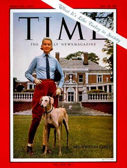Time - Mrs. Winston Guest - July 20, 1962 - Style - Dogs - Society