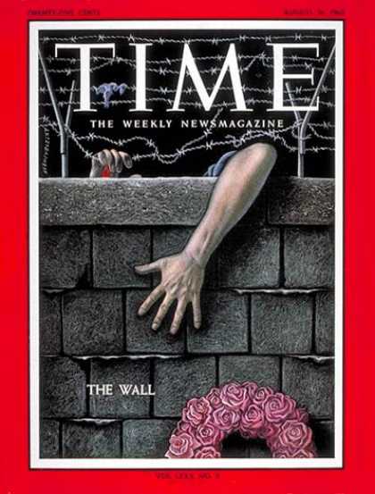 Time - Berlin Wall - Aug. 31, 1962 - Germany - Cold War - Communism