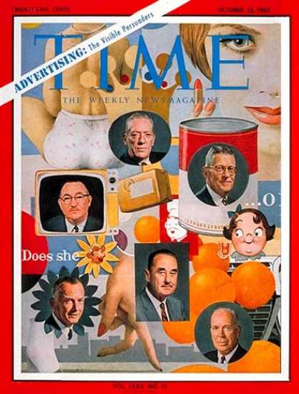 Time - U.S. Advertising Executives - Oct. 12, 1962 - Television - Advertising - Busines