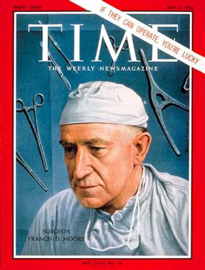 Time - Dr. Francis D. Moore - May 3, 1963 - Health & Medicine