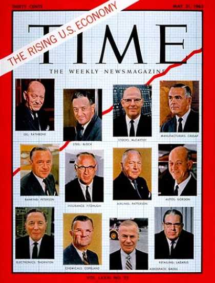 Time - 12 Top U.S. Executives - May 31, 1963 - Economy - Finance - Wall Street - Busine